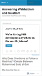 Mobile Screenshot of answeringwhhabismandsalafism.wordpress.com