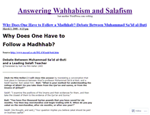 Tablet Screenshot of answeringwhhabismandsalafism.wordpress.com