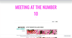 Desktop Screenshot of meetingatthenumber10.wordpress.com