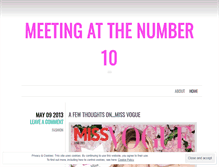 Tablet Screenshot of meetingatthenumber10.wordpress.com