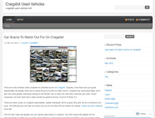 Tablet Screenshot of craigslistusedvehicles.wordpress.com