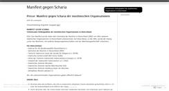 Desktop Screenshot of manifestgegenscharia.wordpress.com