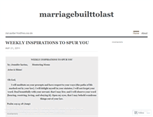 Tablet Screenshot of marriagebuilttolast.wordpress.com