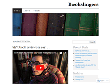 Tablet Screenshot of bookslingers.wordpress.com