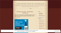 Desktop Screenshot of goldprices.wordpress.com