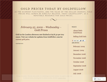 Tablet Screenshot of goldprices.wordpress.com