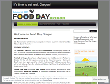 Tablet Screenshot of fooddayoregon.wordpress.com