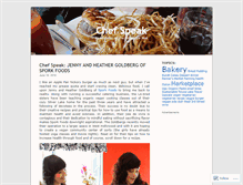 Tablet Screenshot of chefspeak.wordpress.com