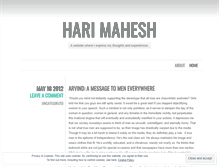 Tablet Screenshot of harimahesh.wordpress.com