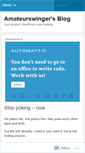 Mobile Screenshot of amateurswinger.wordpress.com