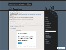 Tablet Screenshot of amateurswinger.wordpress.com