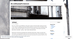 Desktop Screenshot of enthusiastslexicon.wordpress.com