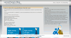 Desktop Screenshot of lancezhang.wordpress.com