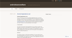 Desktop Screenshot of androiduserandfans.wordpress.com