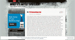 Desktop Screenshot of mikeygartistspotlight.wordpress.com