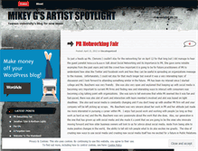 Tablet Screenshot of mikeygartistspotlight.wordpress.com
