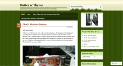 Desktop Screenshot of butternthyme.wordpress.com