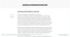 Desktop Screenshot of gbaemulatorandroidversions.wordpress.com