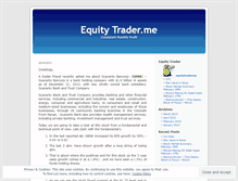 Tablet Screenshot of equitytraderme.wordpress.com