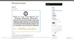 Desktop Screenshot of memanglumayan.wordpress.com