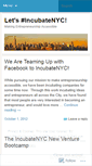 Mobile Screenshot of incubatenyc.wordpress.com