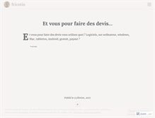 Tablet Screenshot of fricotin.wordpress.com