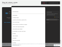 Tablet Screenshot of letrasyvoces.wordpress.com