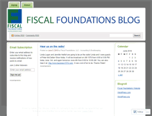 Tablet Screenshot of fiscalfoundations.wordpress.com