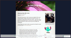 Desktop Screenshot of isthisblogon.wordpress.com