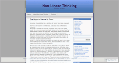 Desktop Screenshot of nonlinearthinking.wordpress.com