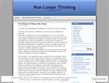 Tablet Screenshot of nonlinearthinking.wordpress.com