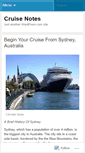 Mobile Screenshot of cruisenotes.wordpress.com