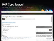 Tablet Screenshot of phpcodesearch.wordpress.com
