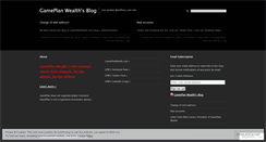 Desktop Screenshot of gameplanwealth.wordpress.com