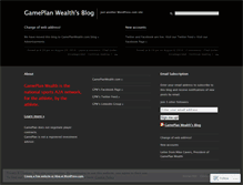 Tablet Screenshot of gameplanwealth.wordpress.com
