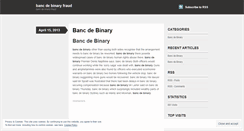 Desktop Screenshot of primetime.bancdebinaryfraud.wordpress.com