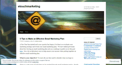 Desktop Screenshot of etouchmarketing.wordpress.com