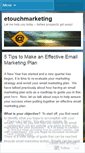 Mobile Screenshot of etouchmarketing.wordpress.com