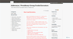Desktop Screenshot of aishwaryagroup.wordpress.com