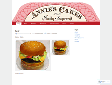 Tablet Screenshot of anniescakes.wordpress.com