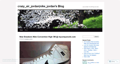 Desktop Screenshot of crazyairjordan.wordpress.com