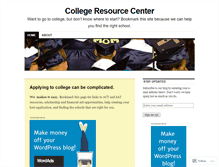 Tablet Screenshot of collegeresource.wordpress.com