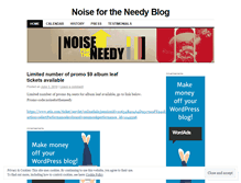 Tablet Screenshot of noisefortheneedy.wordpress.com