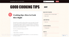 Desktop Screenshot of goodcookingtips.wordpress.com