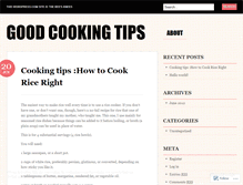 Tablet Screenshot of goodcookingtips.wordpress.com