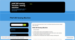 Desktop Screenshot of pfaff260sewingmachinebor.wordpress.com