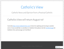 Tablet Screenshot of catholicsview.wordpress.com