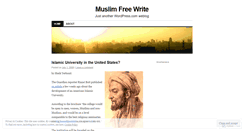 Desktop Screenshot of muslimfreewrite.wordpress.com