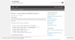 Desktop Screenshot of enabofaisal.wordpress.com