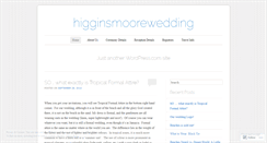 Desktop Screenshot of higginsmoorewedding.wordpress.com